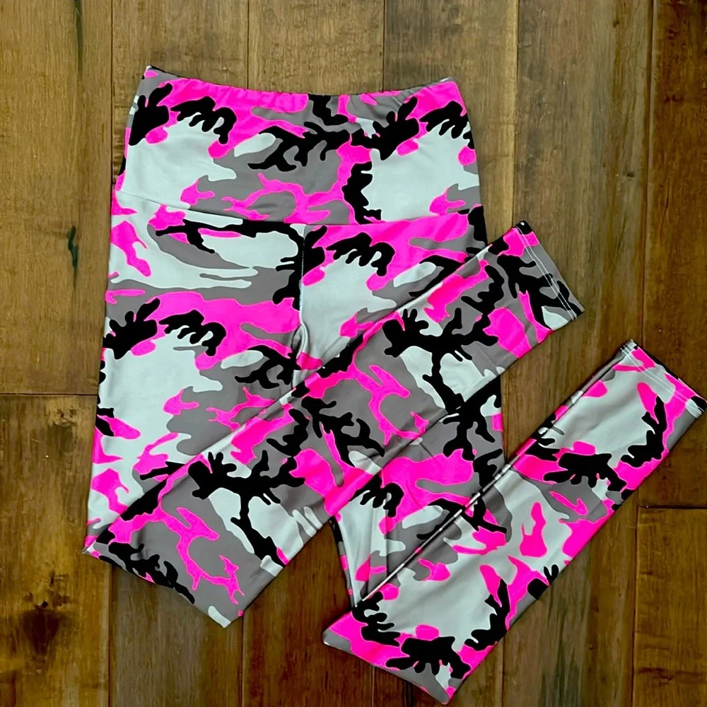 Goldsheep Pink Camo Leggings - Picture 2 of 3